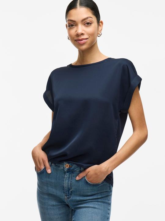 Actual product image Vila Shiny top with short sleeves (34)