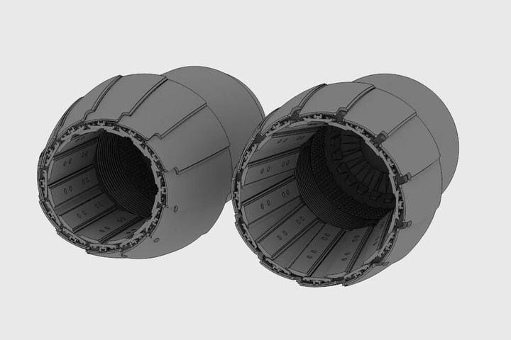 Actual product image Brengun F/A-18 A/B/C/D Hornet GE F404 engine nozzle (Kinetic kit)