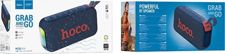 Actual product image Hoco Bluetooth speakers Speaker bluetooth 2 x 10W 4h HC32 navy blue (4 h)