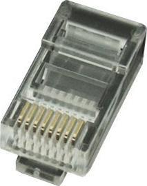 Actual product image Cablexpert Modular plug 8P8C for solid LAN cable, 10 pcs. (0.03 m)