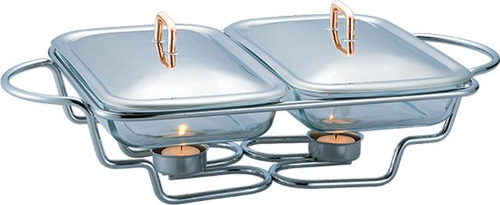 BerlingerHaus Speisewärmer mit 2 Schalen, Edelstahl, 2x 1,5 L