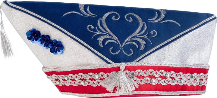 Actual product image Metamorph Blau-silbernes Schiffchen mit Stickerei