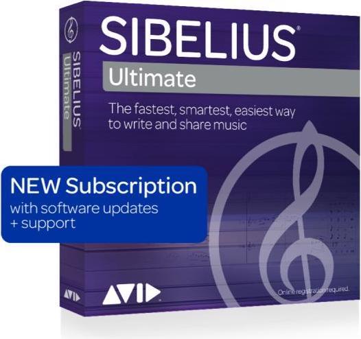 Actual product image Avid Sibelius Ultimate - Annual Subscription NEW (1 User, 12 months)