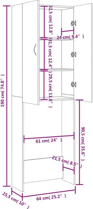 Image du produit vidaXL Waschmaschinenschrank