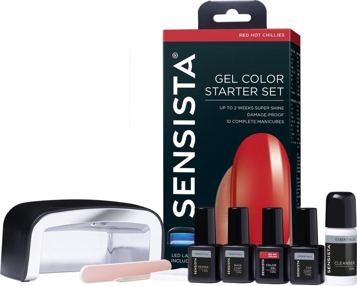 Sensista Gel Color Starter Set Red Hot Chilis - Rot (Rot, Gel-Effekt Nagellack)