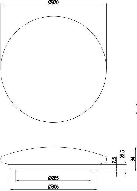 Actual product image GCS LED PLAFOND TERRA IP44 37CM 3000K (1500 lm)
