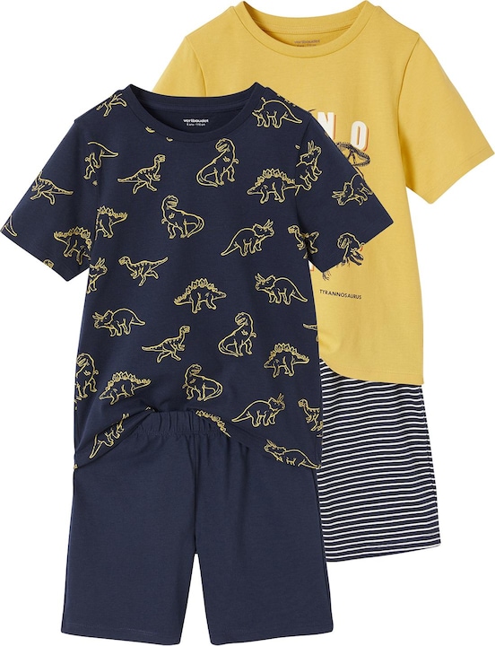 Vertbaudet 2er-Pack kurze Jungen Schlafanzüge BASICS Oeko-Tex