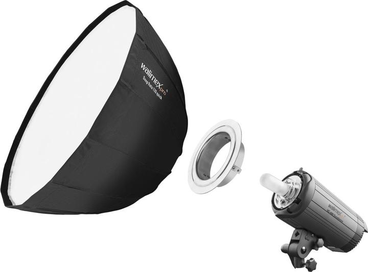 Produktbild Walimex pro pro Studio Line Deep Rota QA120 + Softboxadapter Hensel EH/Richter (Parabole Softbox, 120 cm)
