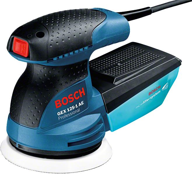 Actual product image Bosch Professional Random orbital sander GEX 125-1 AE, with 3 x sanding sheet C470, in carry case (Eccentric grinder, 250 W)
