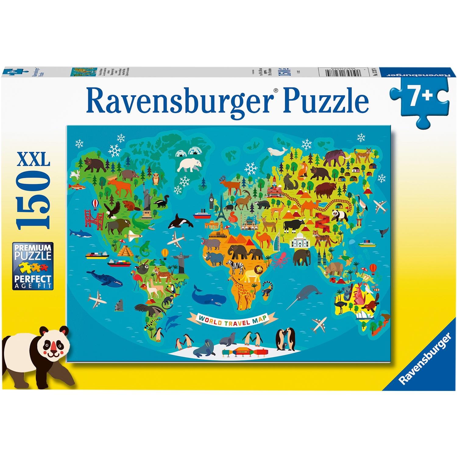 Ravensburger Tiere Weltkarte (150 Teile)
