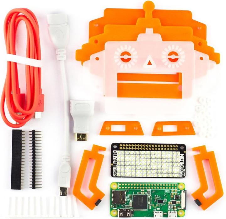 Image du produit Pimoroni Kit de projet Raspberry Pi Zero W - Scroll Bot