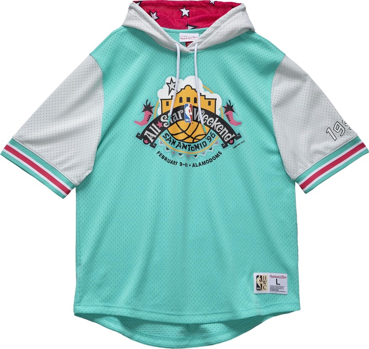 Actual product image Mitchell & Ness short-sleeved hoodie nba all star (XXL)