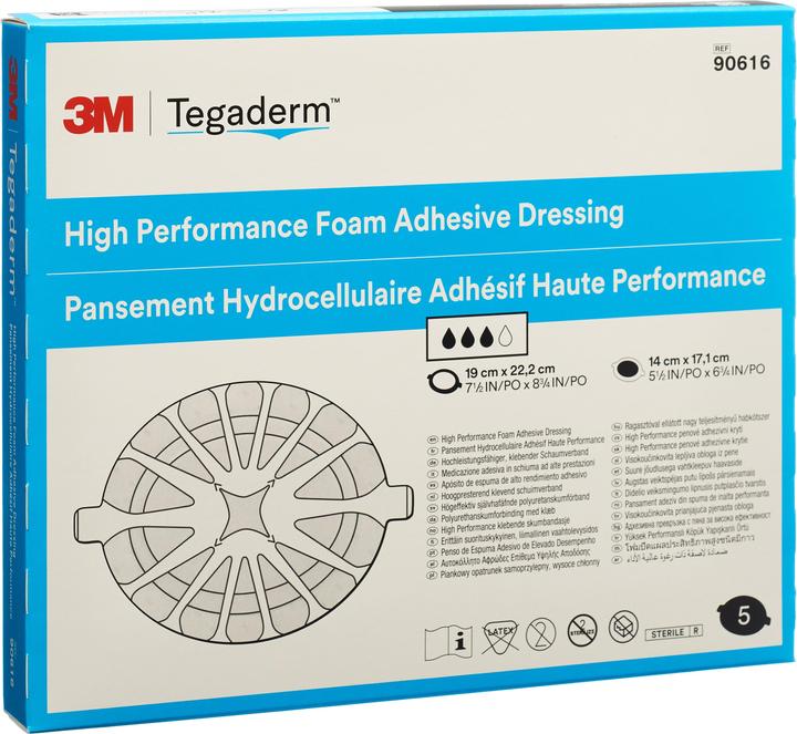 Actual product image 3M Foam HP foam compress 14x17.1cm adhesive (5 pcs) (5 x)