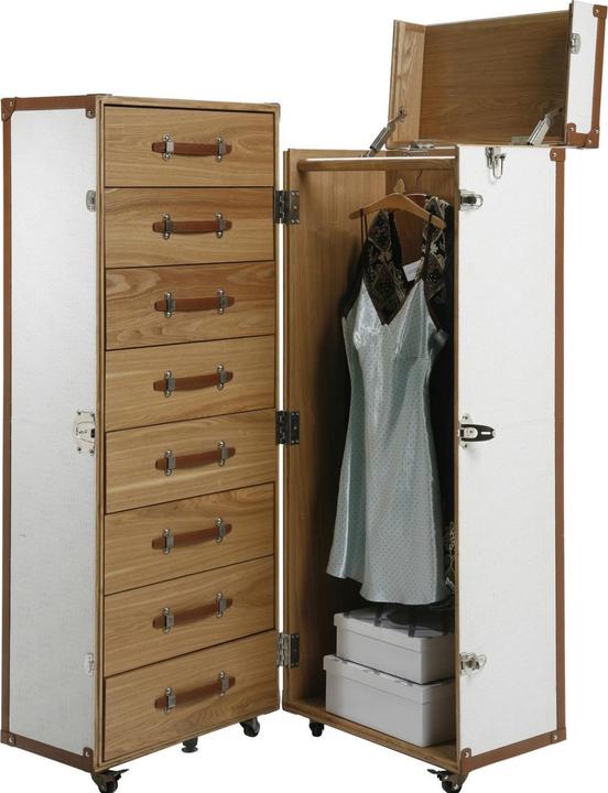 Immagine prodotto Kare Design Baule guardaroba Cosmopolitan bianco Croco (63 x 56 x 145 cm)