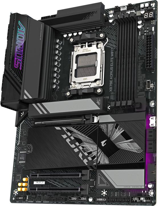 Actual product image Gigabyte X870E AORUS ELITE WIFI7 (AM5, AMD X870E, ATX)