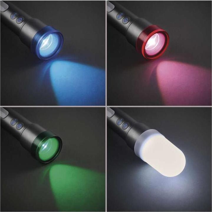 Actual product image Emos LED Aufladbare Metall-Taschenlampe, 600 lm, 1 200 mAh (16 cm, 600 lm)