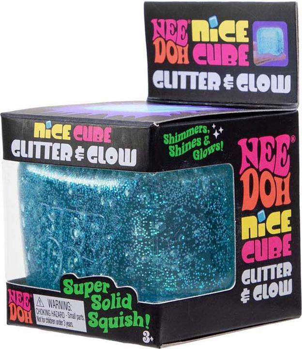 Actual product image NeeDoh Nice Cube Glitter & Glow Assorted