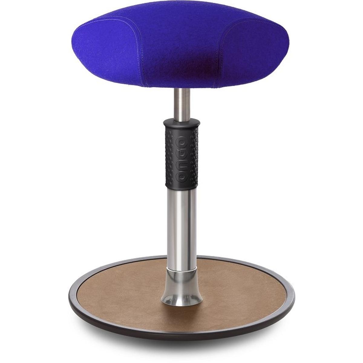 Ongo, Bürostuhl, Sitz- Stehhocker Free Regular Triangel kvadrat Divina Mel. r.blau chr. /Natur