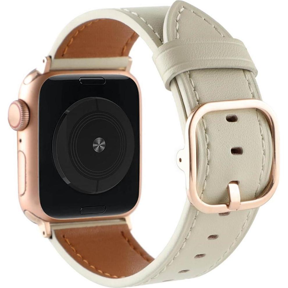 Thumbnail - Cover-Discount Apple Watch 42/41/40mm - Ersatzband Armband Leder (Leder), Uhrenarmband, Beige