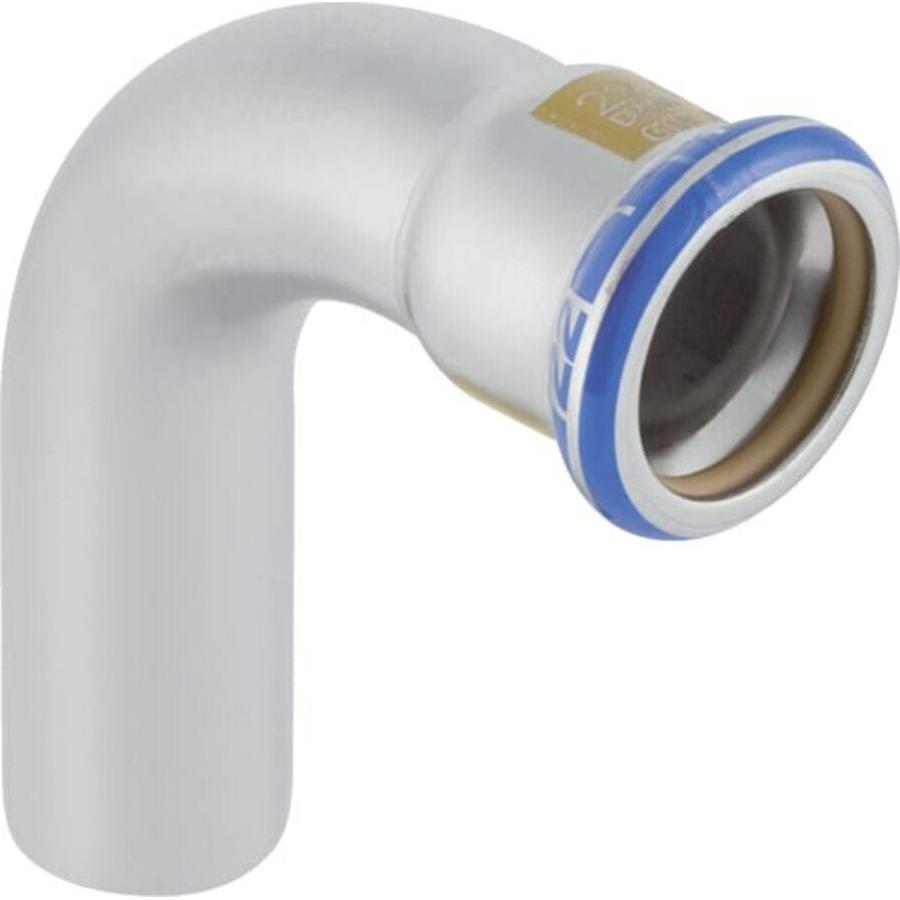 Geberit, Tecnologia di connessione dei tubi, Gas-Bogen Mapress 90G, m Einschubende, Edelstahl, d= 22mm (Connessione ad angolo)