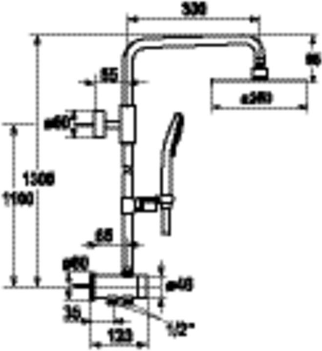 Actual product image KWC Shower system