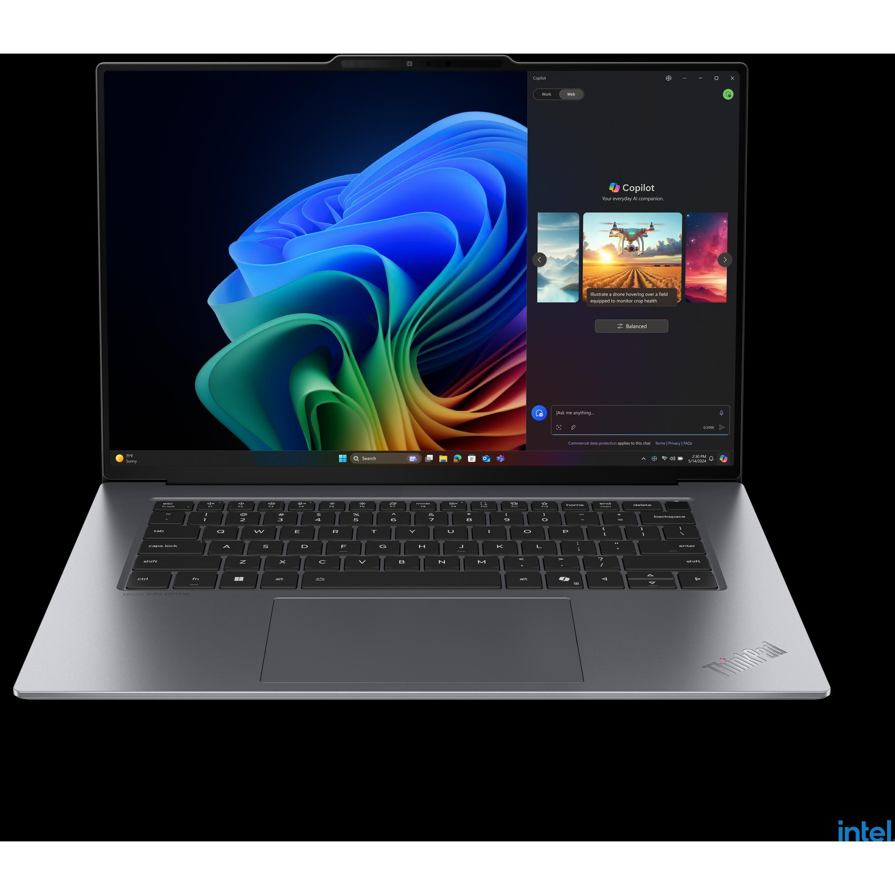 Lenovo TP X9 15 G1 CU7 258V 32GB (15.30", 32 GB, 2000 GB, DE), Notebook, Grau