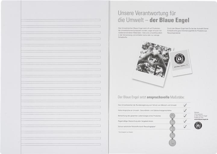 Actual product image Oxford Recycled exercise book, A4, ruling 3 (A4, Special ruling, No binding)