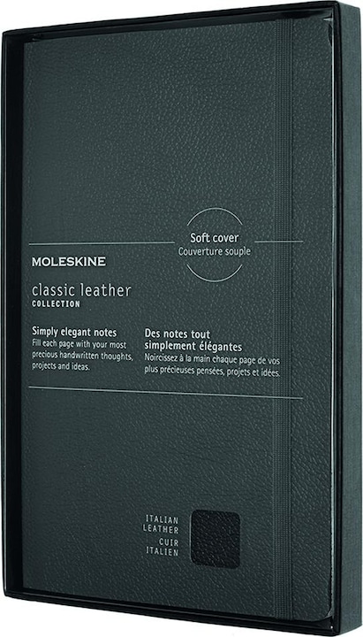 Produktbild Moleskine Notizbuch Ledereinband (130 x 210 mm, Liniert, Harter Einband)