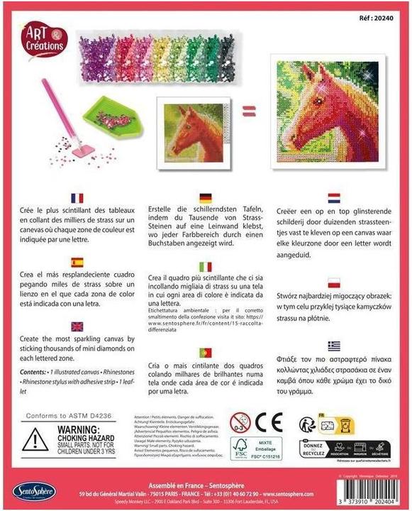 Produktbild Sentosphere Strasssteinbild Pferd