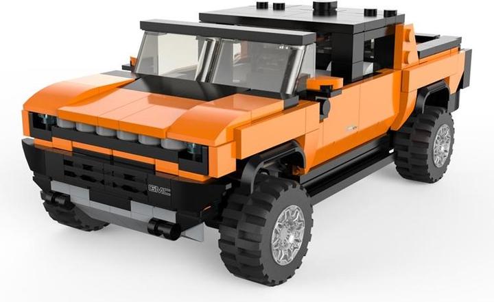 Rastar 1:30 assemble car model Hummer EV, assort., orange/yellow, 454 parts, 93700