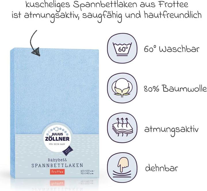 Image du produit Julius Zöllner Tissu éponge (70 x 140 cm)