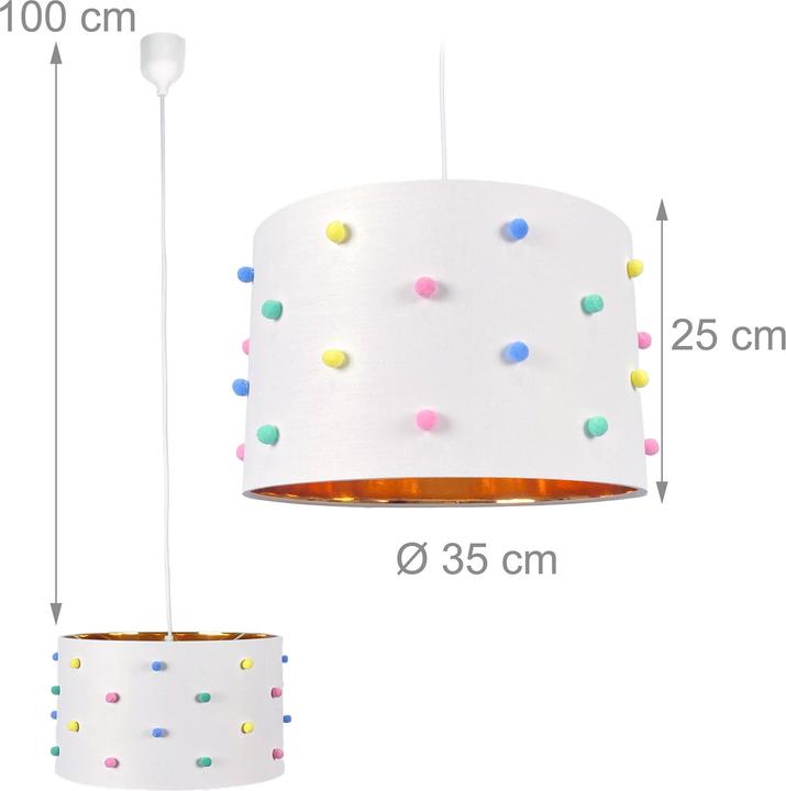 Image du produit Relaxdays Suspension enfant avec pompons