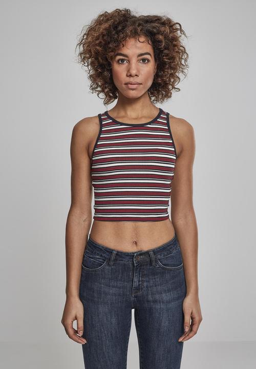 Produktbild Urban Classics Ladies Rib Stripe Cropped Top (L)