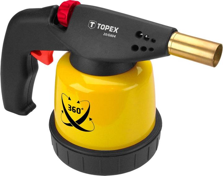 Produktbild Topex Gaslötlampe für Gaspatronen 190 g, Piezozündung, zum Einsatz in beliebiger Stellung 44E143 (Zusätzliche Polsterung)
