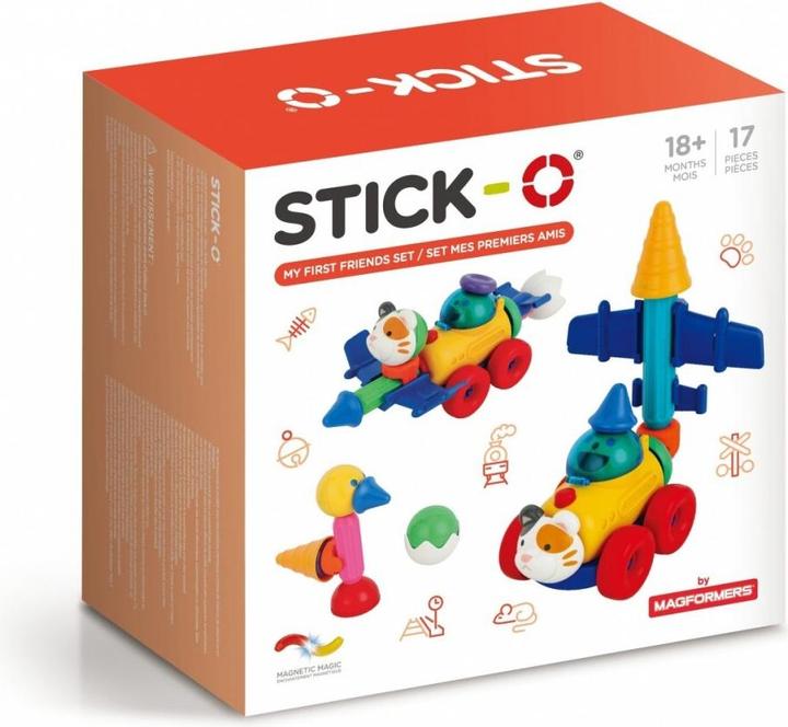 Magformers Stick-o-magnet blocks set with friends 17 elements