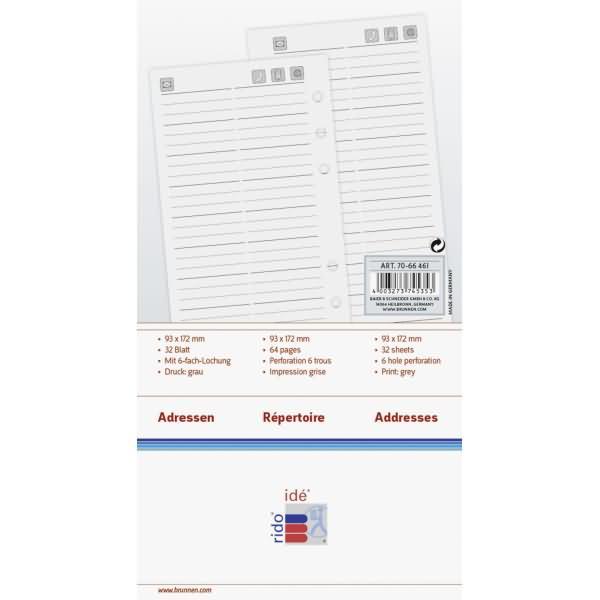 Image du produit Idé Adresses Timing 2 93x172mm 7066461.2 24 pièces (93 x 172 mm, Allemand)