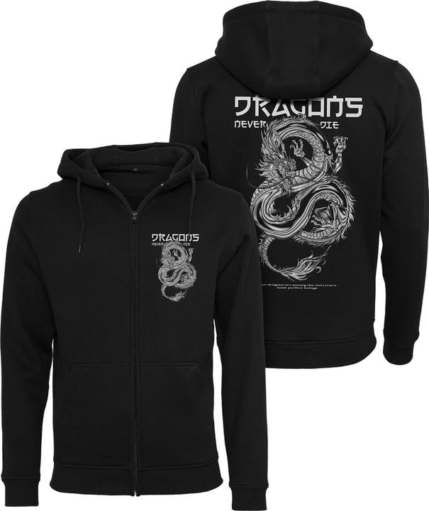 Immagine prodotto Mister Tee Felpa con cappuccio Dragons Never Die Heavy Zip - 132739 (XXL)