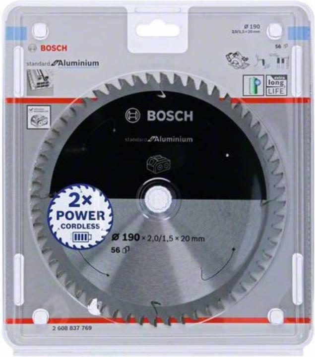 Produktbild Bosch Professional Zubehör PRO Aluminium cordless Kreissägeblatt, 190 x 2 x 20 mm