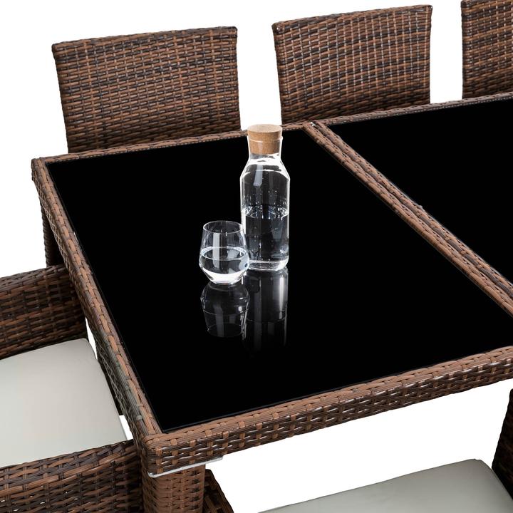 Produktbild tectake Rattan Sitzgruppe Monaco mit Schutzhülle