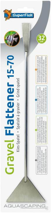 SuperFish Edelstahl Kies Spatel, 32 cm (Aquarium Reinigung)