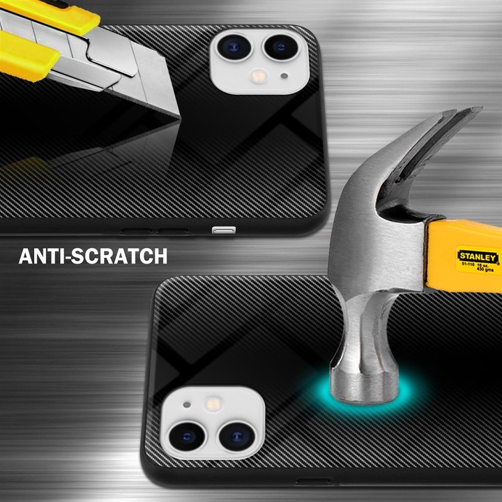 Productafbeelding Cadorabo TPU gestreepte glasplaat (Apple iPhone 11)