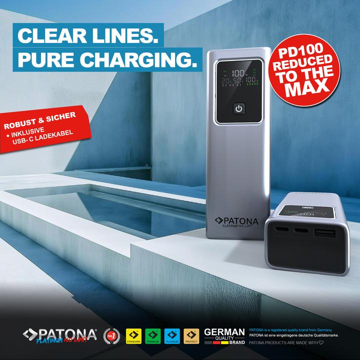 Actual product image Patona Powerbank PD100W 20000mAh (20000 mAh, 100 W, 74 Wh)