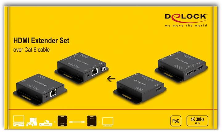Produktbild Delock HDMI Extender Set über Cat.6 Kabel 4K 30 Hz