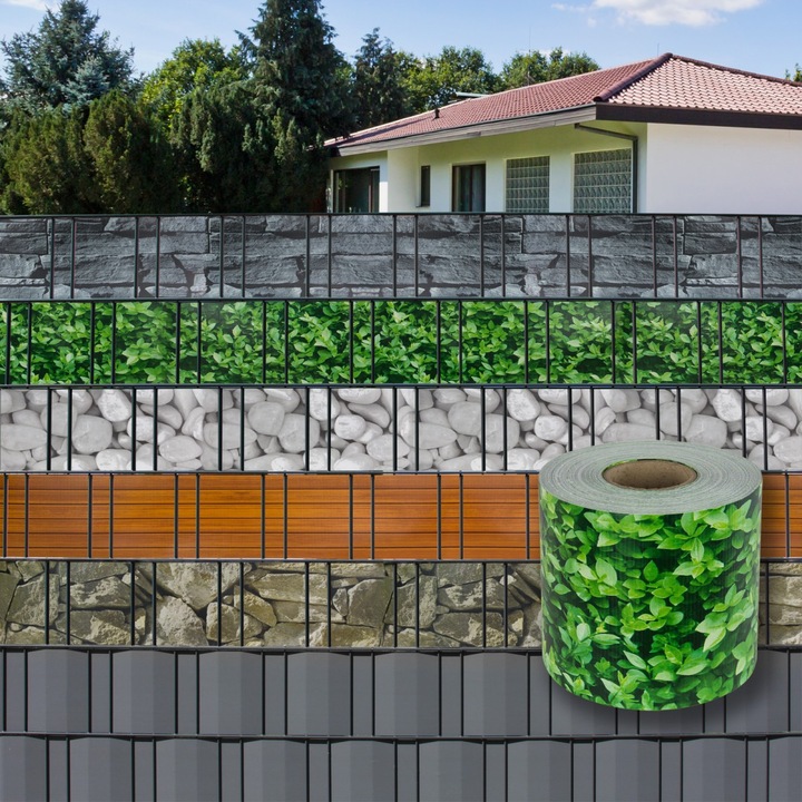 Produktbild Dema PVC Balkon Terrasse Sichtschutzstreifen Sichtschutz 70mx19cm Buchsbaum - Optik (7000 cm)