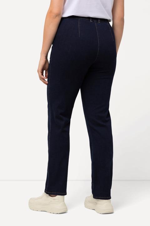 Immagine prodotto Ulla Popken Jeans modello Mony con gamba conica, tessuto elasticizzato e tasche con zip (48)