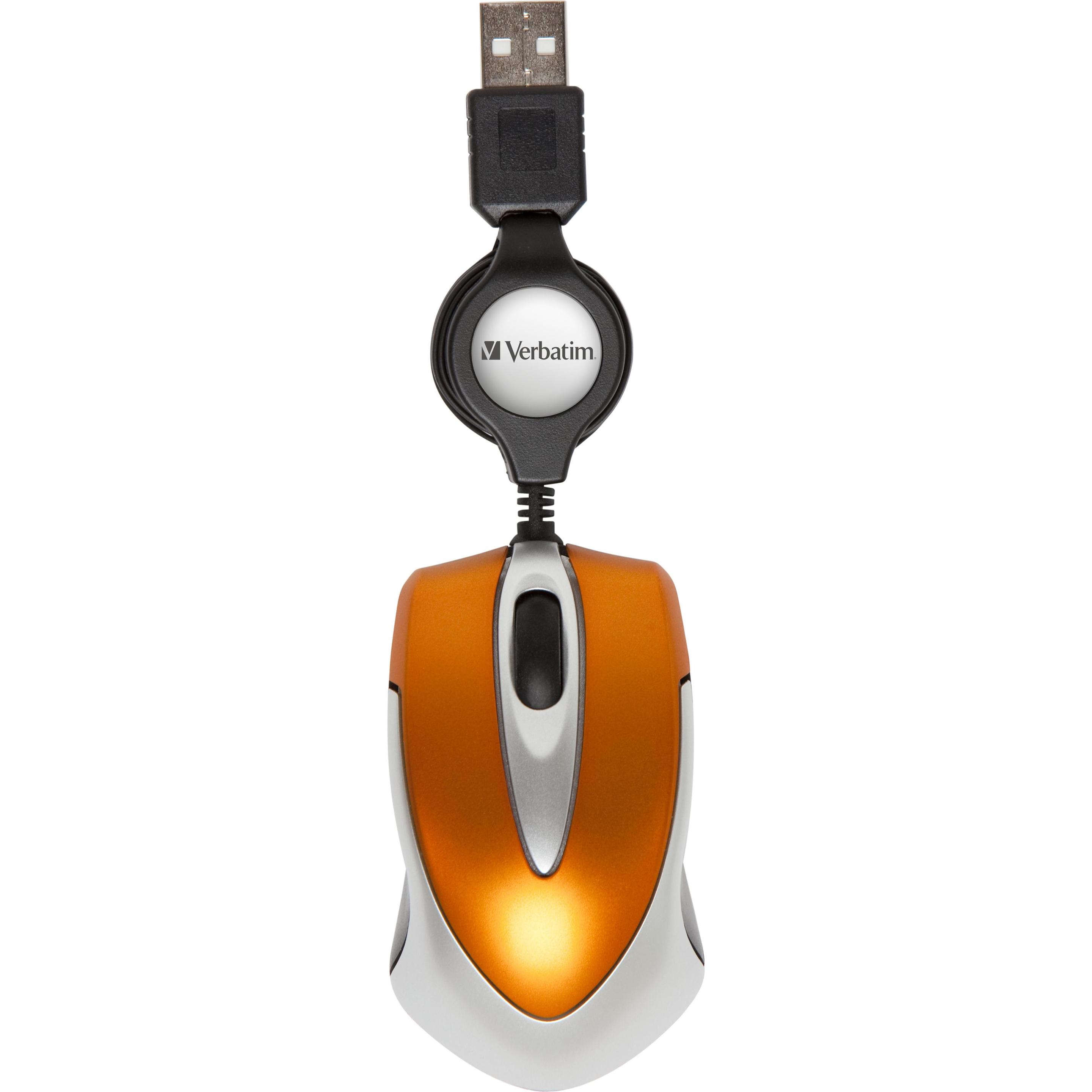 Verbatim Go Mini (Kabelgebunden), Maus, Orange