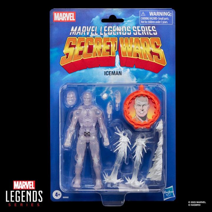 Actual product image Marvel Legends Series Secret Wars Ice Man, X-Men retro Marvel Comics action figure to collect, 15 cm