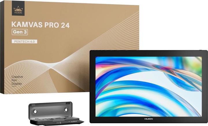 Actual product image Huion GT2402 (Kamvas pro 24 GEN3 4K) with li-ion battery (23.80", 5080 lpi)