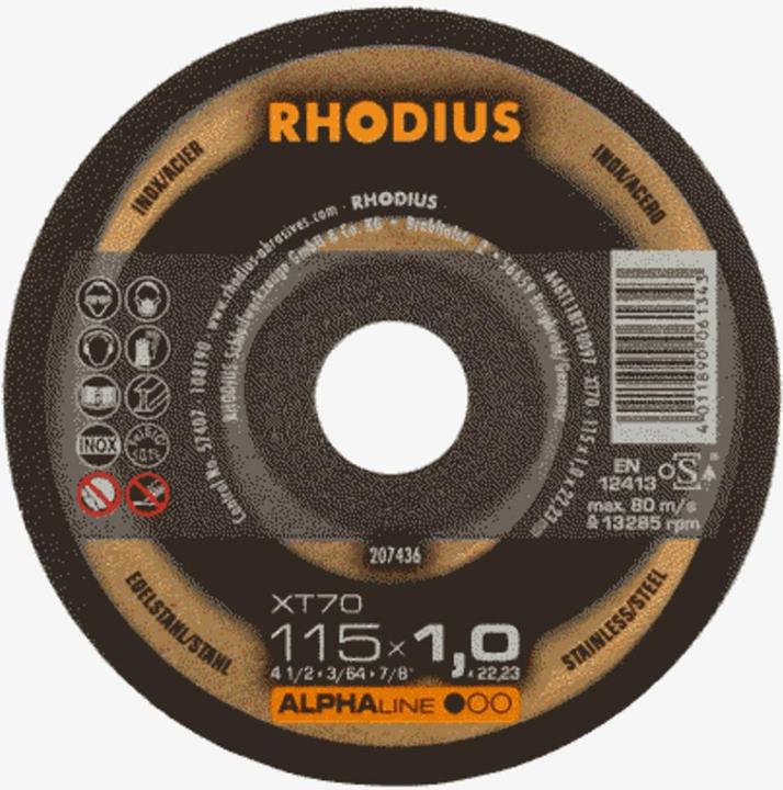 Produktbild Rhodius Extradünne Trennscheibe gekröpft XTK70 Ø 180 x 1,5x 22,23mm