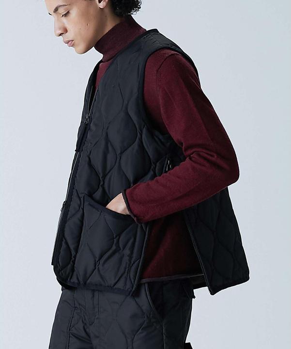 Produktbild Taion Ärmellose militärische Daunenjacke mit Reissverschluss und V-Ausschnitt (L)